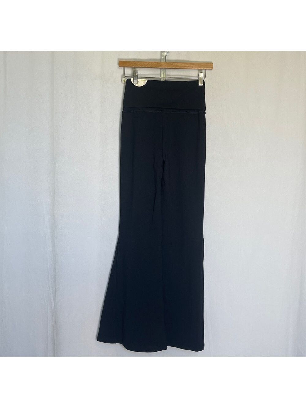 NWT OFFLINE by Aerie Foldover High Rise Super Flare Legging Size S Short Black